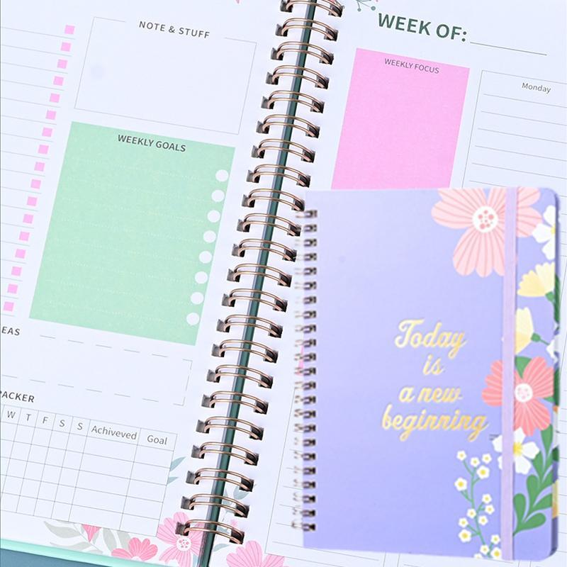 [พร้อมส่ง] สมุดแพลนเนอร์ A5 นักวางแผน สมุดบันทึก สมุดบันทึก 80 แผ่น 160 หน้า ตารางเรียน/รายการสิ่งที่ต้องทำ
