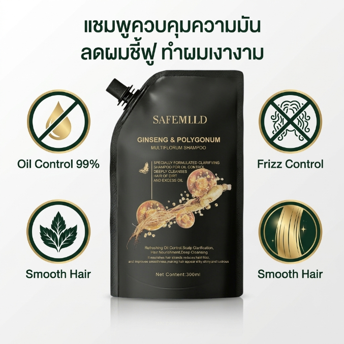 แชมพูแก้ผมหงอก SAFEMILD ย้อมผมธรรมชาติ ขจัดผมหงอก ดำตลอดชีพ สมุนไพรไทย บำรุงรากผม ของแท้ พร้อมส่ง