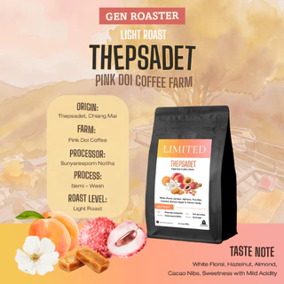 GEN Roaster เมล็ดกาแฟ Thepsadet เทพเสด็จ Pink Doi Coffee พี่ฝน Process Semi Wash