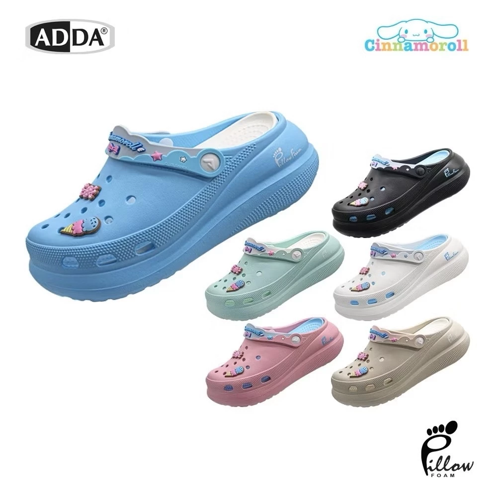 รองเท้าแตะ รองเท้าลำลองหัวโต ผู้หญิง ADDA Pillow Foam ลาย Cinnamoroll ลิขสิทธิ์แท้ รุ่น 5PF01B7W7 (ไซส์ 1-7) #32-40