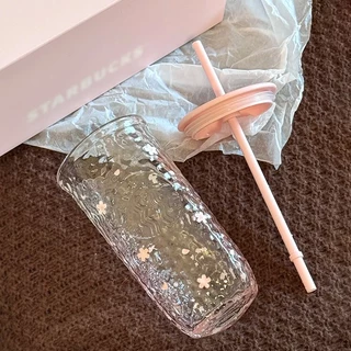 Starbucks Blossom breeze glass Cold cup 500ml🌸แก้วstarbucks แก้วสตาร์บัคส์คอลซากุระ