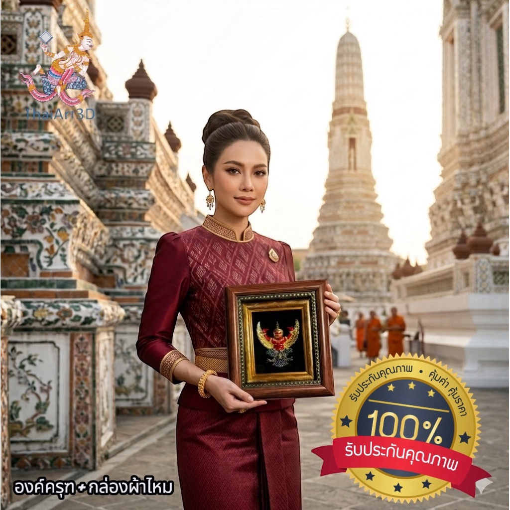 ของขวัญมงคลงานหล่อโลหะ กรอบรูปองค์พญาครุฑ เสริมอำนาจบารมี งานจิวเวลรี่เกรดA(รุ่นใหม่ล่าสุด12x13cm) #ของขวัญปีใหม่