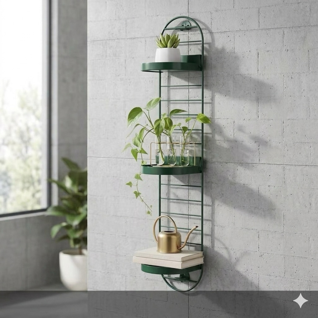 (สินค้าพร้อมส่ง​ IKEA100%] SKUGGGRÖNA สกุกเกรอนา ชั้นวางต้นไม้ยึดผนัง, เขียวเข้ม, 78 cm