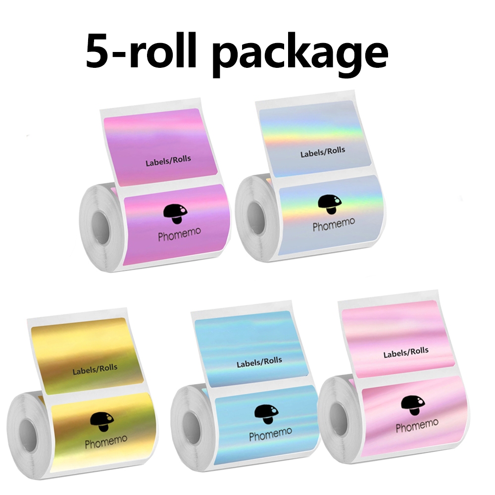 【ไม่ใช้กับ NIIMBOT】1Roll 40x20MM เข้ากันได้ M110 M220 M200 กระดาษความร้อนเลเซอร์สีติดตัวเอง,E210 P50