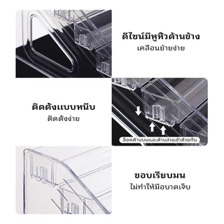 ที่วางโชว์การ์ด ชั้นวางโมเดล ชั้นวางอะคึริลิคใส แบบขั้นบันได การออกแบบที่เรียบง สีโปร่งใส สามารถวางยา/เครื่องสำอางได้