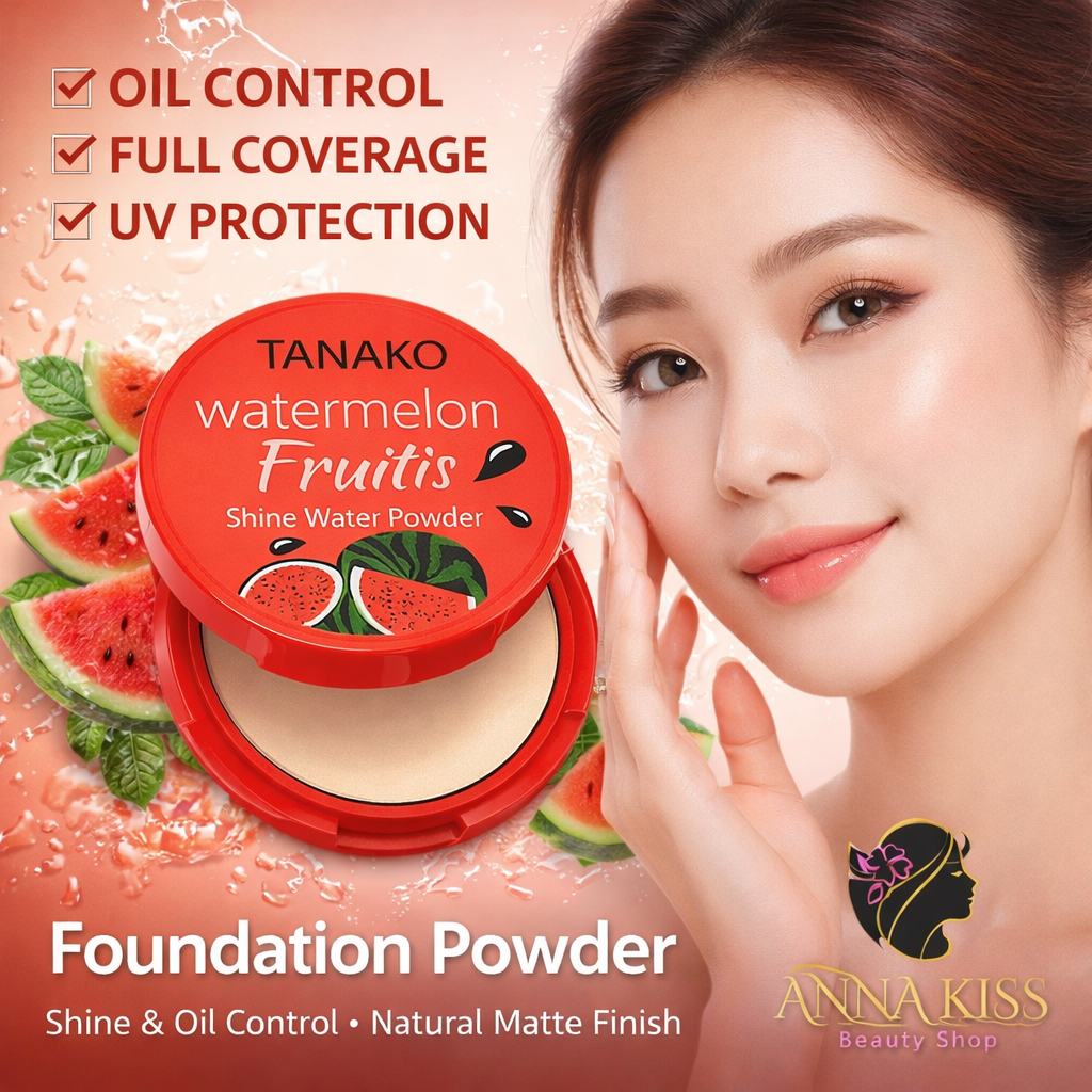 TANAKO สุดฮิต แป้งแตงโมตลับดำ แดง แป้งว่านหางจระเข้ ผสมรองพื้น ช่วยคุมมัน ปกปิดเนียน กันแดด ไวรัล