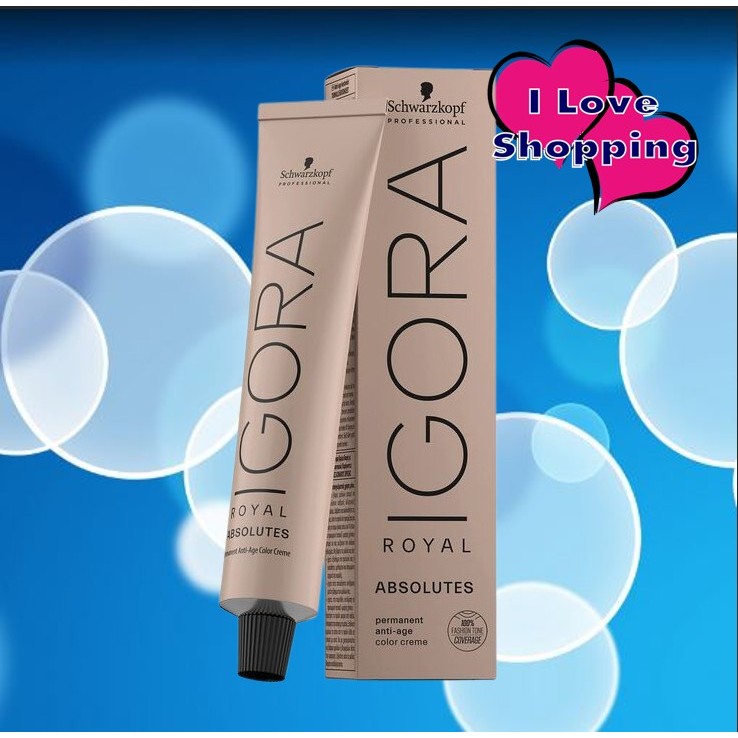 (ไม่แถมไฮ) Schwarzkopf Igora Royal Absolutes 60 ml สีสำหรับปิดผมขาว
