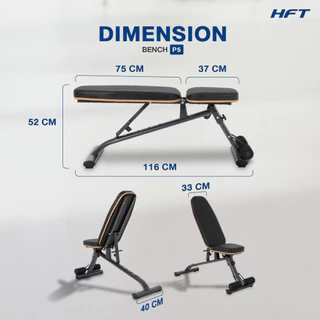 HFT ม้านั่งออกกำลังกาย Weight Bench รุ่น P5 เก้าอี้ดัมเบล ม้านั่งปรับระดับ อุปกรณ์ออกกำลังกาย - Homefittools