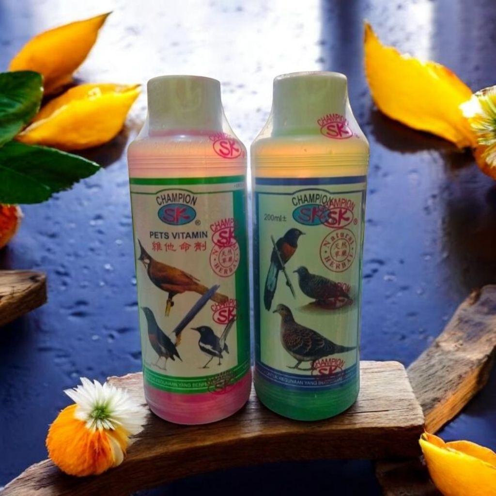 อาหารสำหรับนกจุก,บินหลา,นกเขา,นกสวยงาม (ราคา1ขวด)