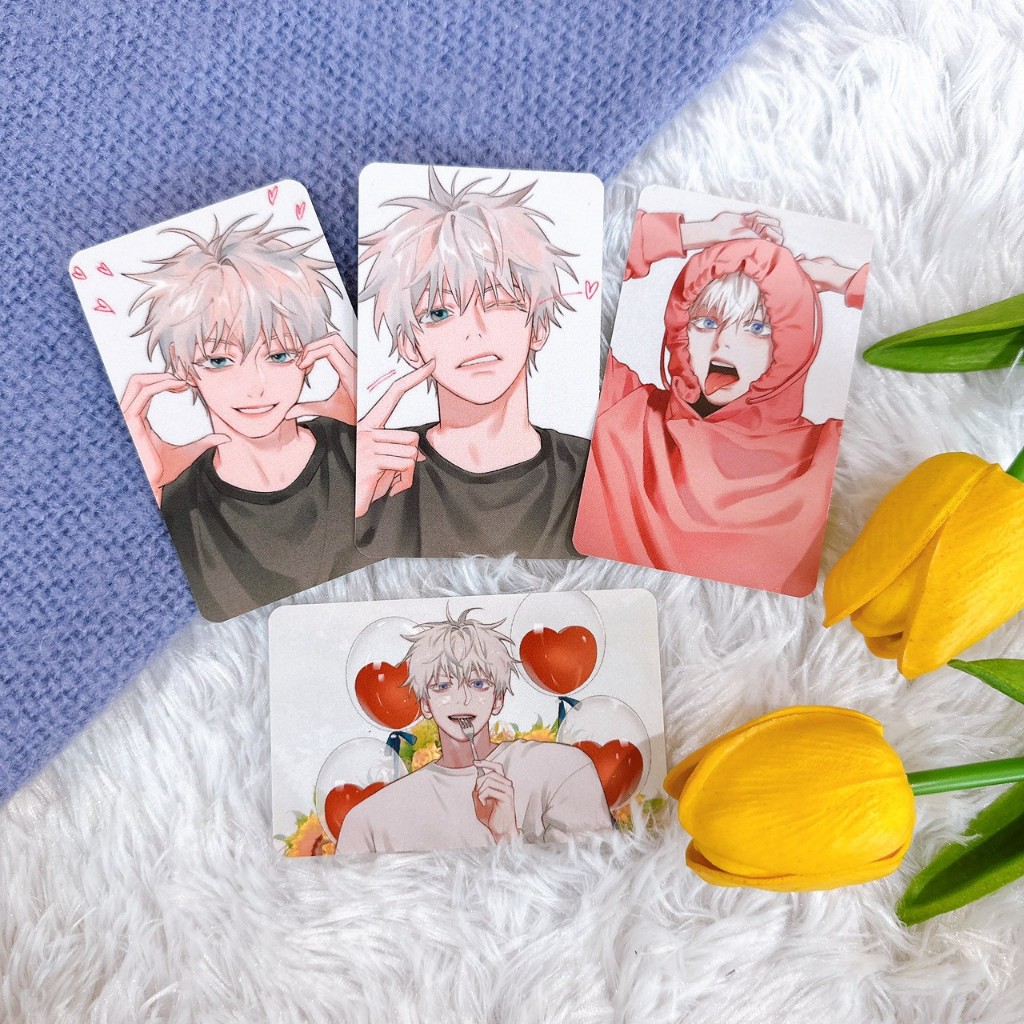 (✅พร้อมส่ง) Photocard Gojo Satoru : Jujutsu Kaisen (เซ็ต 4ใบ)