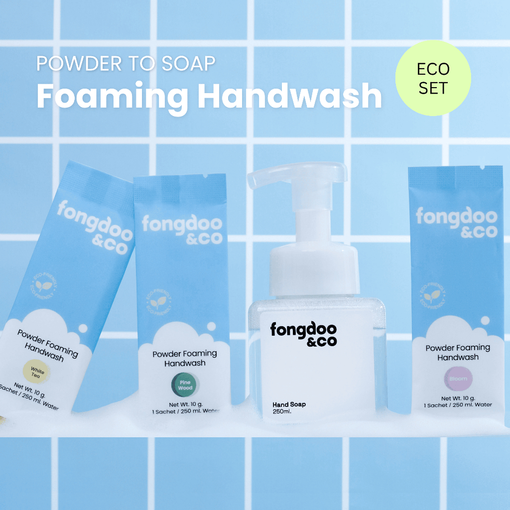 [เซตขวดปั๊ม ECO] Fongdoo & Co Foaming Handwash Eco Set วิป โฟมล้างมือ แบบผง Refill รักษ์โลก ฟองดู