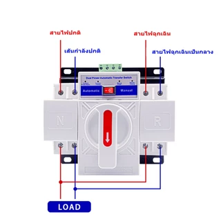 2P 63A 230V MCB Type Dual Power ATS automatic Transfer switch, สวิตซ์จ่ายไฟ, สวิตซ์จ่ายไฟอัตโนมัต