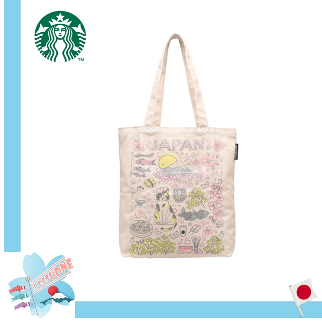 Starbucks Japan Been There Series Tote Bag JAPAN Spring สตาร์บัค เจแปน บีนแดร์ ซีรีย์ ถุงผ้าลายซากุร