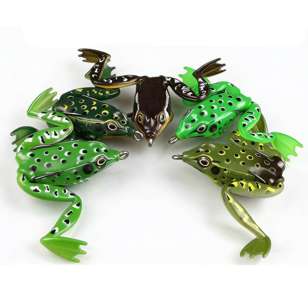 เหยื่อตกปลา กบยาง Soft Frog ยางนิ่ม ขาเตะน้ำ ตีผิวน้ำ ใช้งานได้จริง