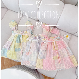 miniminey🌈 เสื้อแขนระบาย แต่งลูกไม้ ผูกโบ สีสดใสมากก