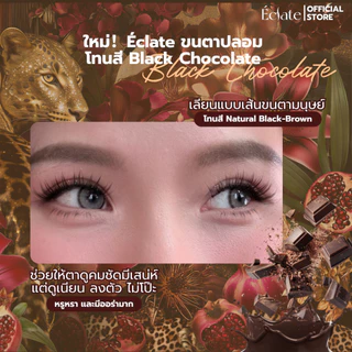 ใหม่ รวมตารุ่นฮิต 3in1 สี black chocolate จาก Eclate！สีคล้ายขนตาจริง ติดแล้วตาโต เนียน ละมุน ไม่โป๊ะ 1กล่องมี3ทรง