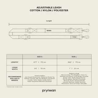 PRYNWAN Pets - Dog Leash Tone On Tone สายจูง สัตว์เลี้ยง