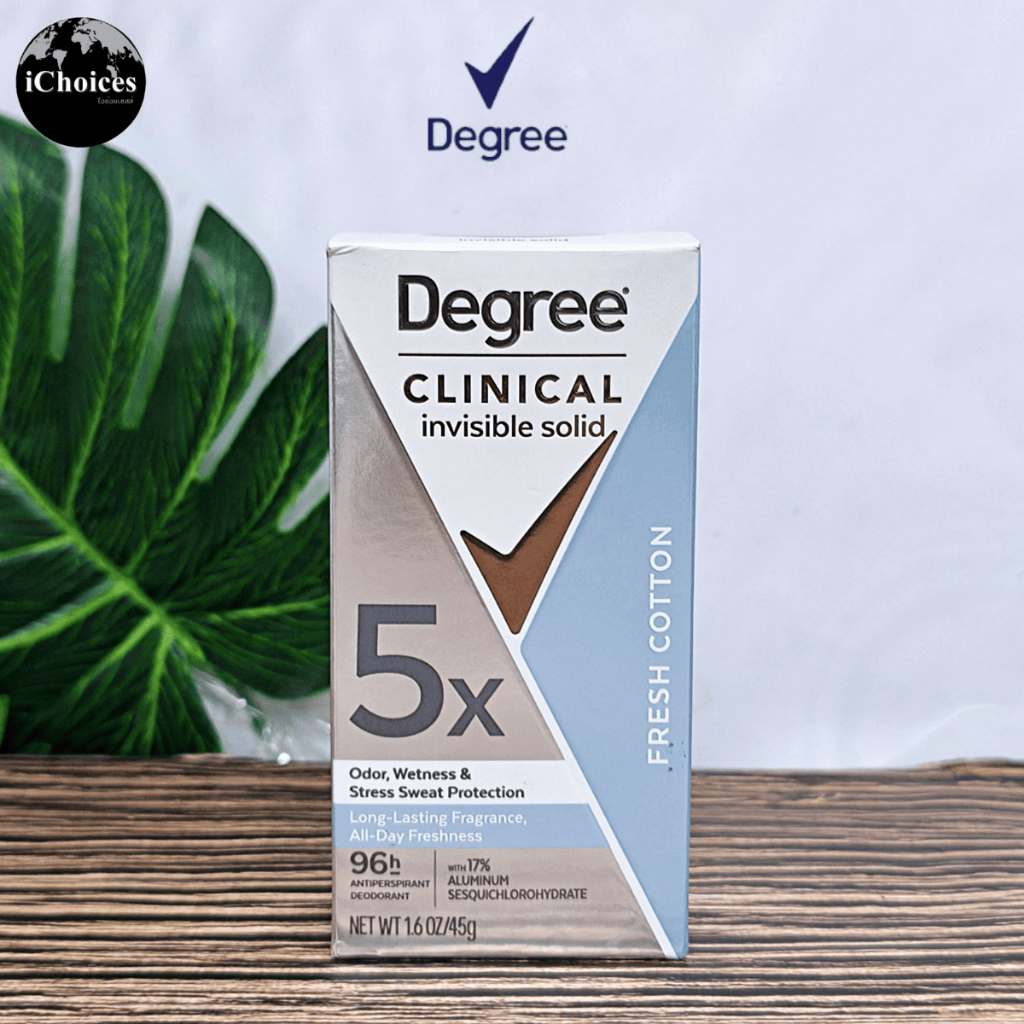 [Degree] Clinical Antiperspirant Deodorant Fresh Cotton 45 g โรลออนสติ๊ก