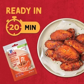 (2 ซอง) แม็คคอร์มิค ผงปรุงรสสไปซี่เกาหลี สำหรับหม้อทอดไร้น้ำมัน 45 g. | Air Fryer Spicy Korean Marinade Mix 45g.