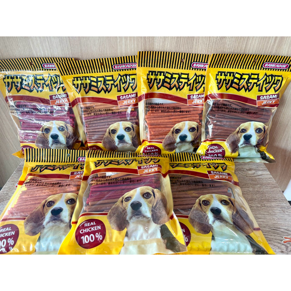 Sasami Jerky สติ๊ก แบบแท่ง ถุงขนาด 500 g. ขนมน้องหมา อร่อย ช่วยบริหารฟัน อาหารสุนัข Bankaduk