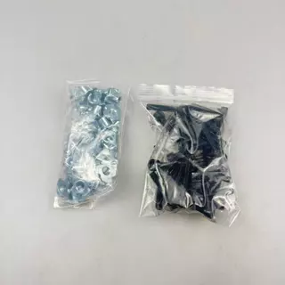 น็อตลำ M6x30mm + แหวนเหล็กสปริง M6 (ชุด 80 ชิ้น) สำหรับเฟอร์นิเจอร์ DIY