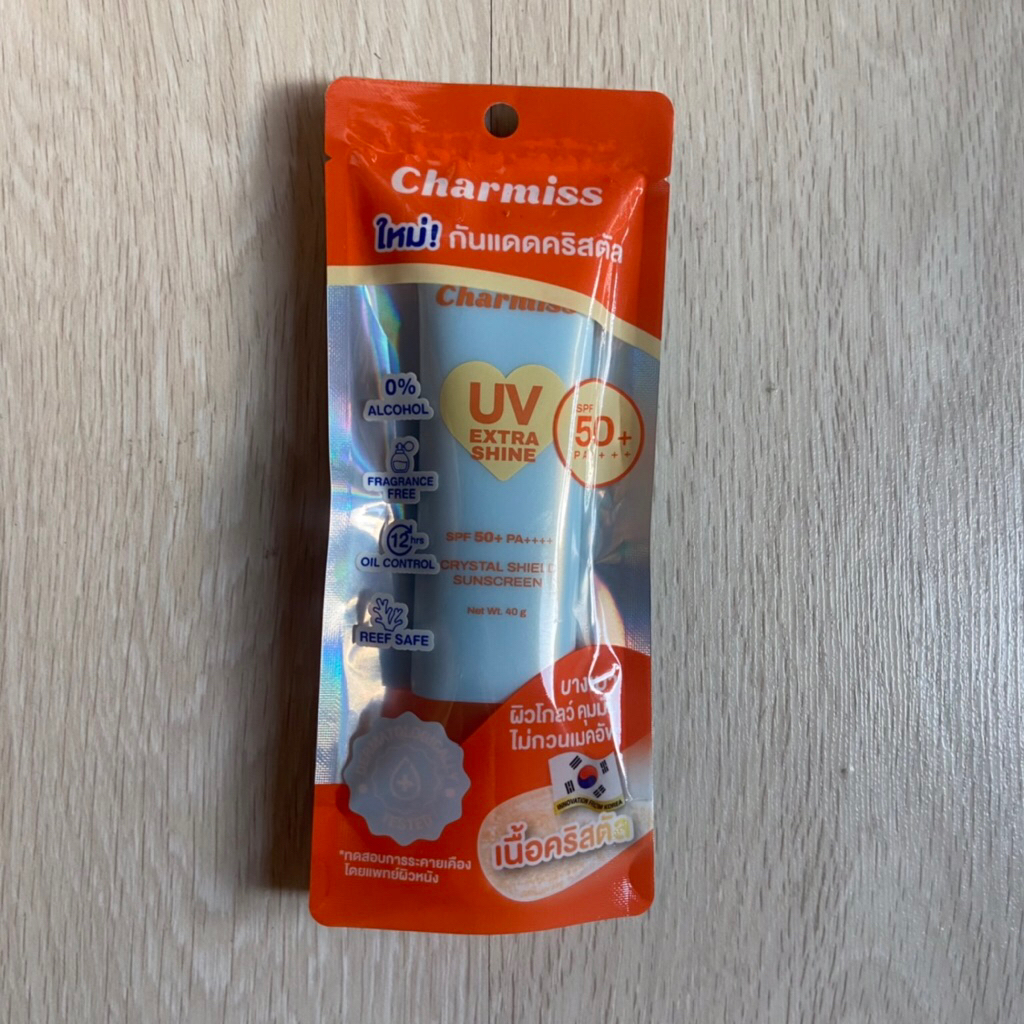 Charmiss UV Extra Shine Crystal Shield Sunscreen SPF50+ PA++++ กันแดดเนื้อเจล คริสตัล เติมความชุ่มชื้น40 กรัม
