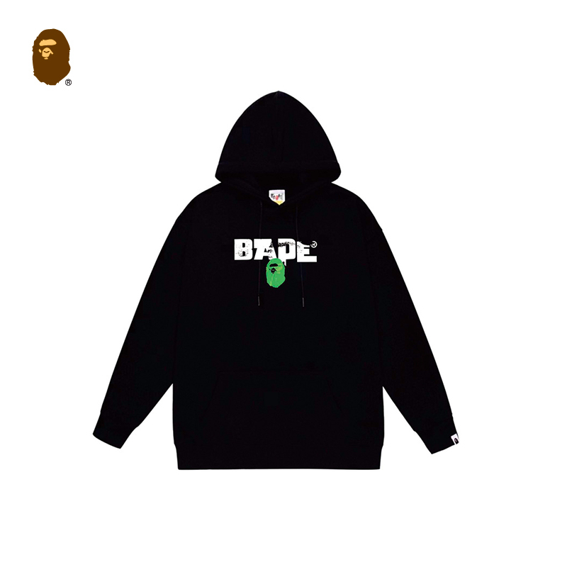 【BAPE】🇯🇵 พร้อมส่ง/เสื้อฮู้ด BAPE เสื้อฮู้ดทรงหลวมพิมพ์ลายหัวลิง
