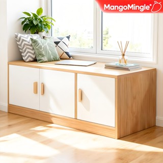 ตู้เตี้ย ตู้เก็บของ White/wood ตู้อเนกประสงค์แบบยาว สามารถวา…