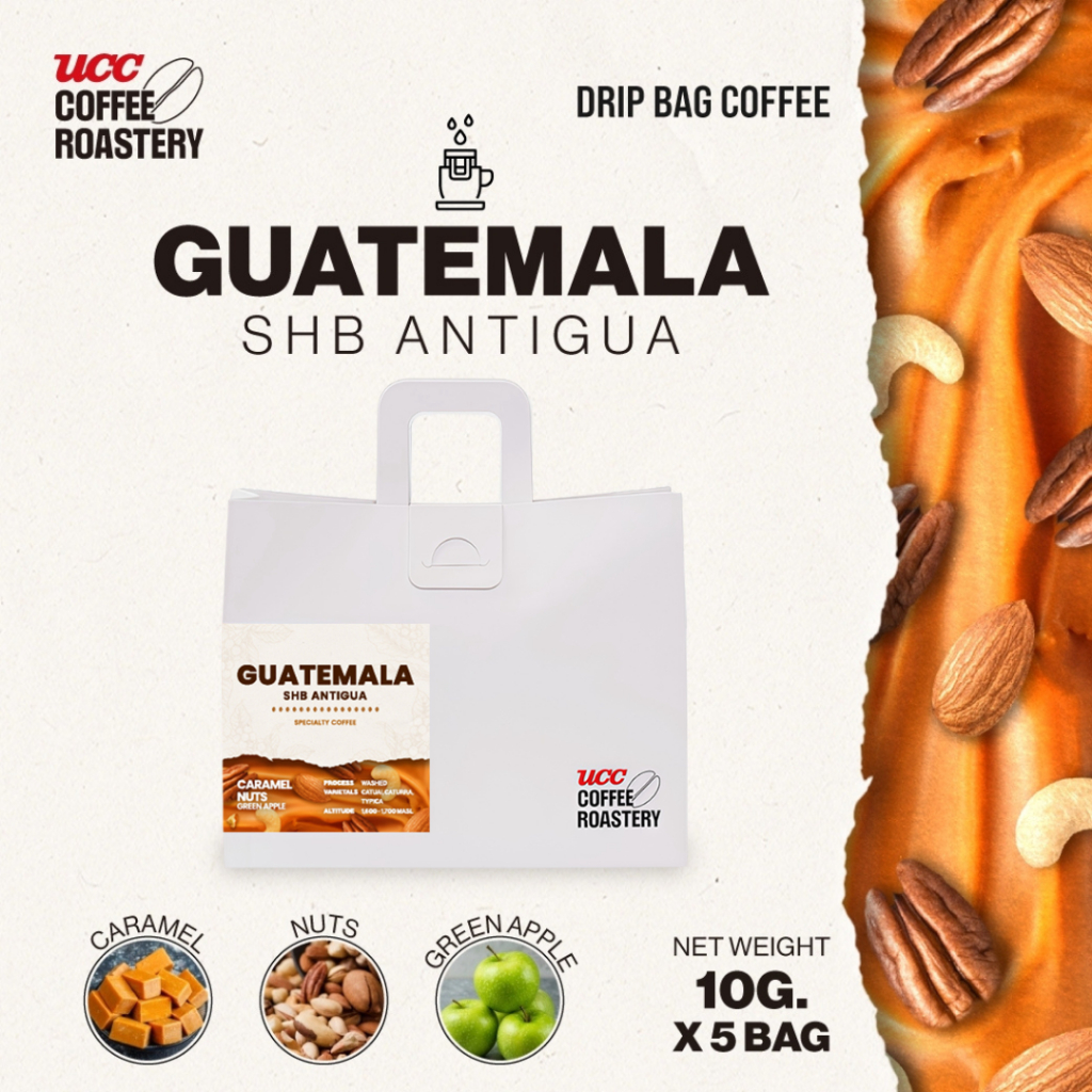UCC Roastery - GUATEMALA SHB ANTIGUA COFFEE DRIP BAG กาแฟดริปแบบซอง (10g×5bags)