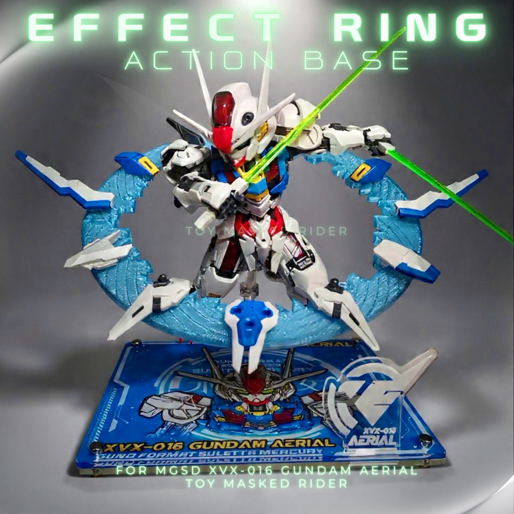 🟦⬜️พรีออเดอร์ EFFECT RING & ACTION BASE สำหรับ MGSD GUNDAM AERIAL(วงแหวนใช้กาวในการประกอบ)