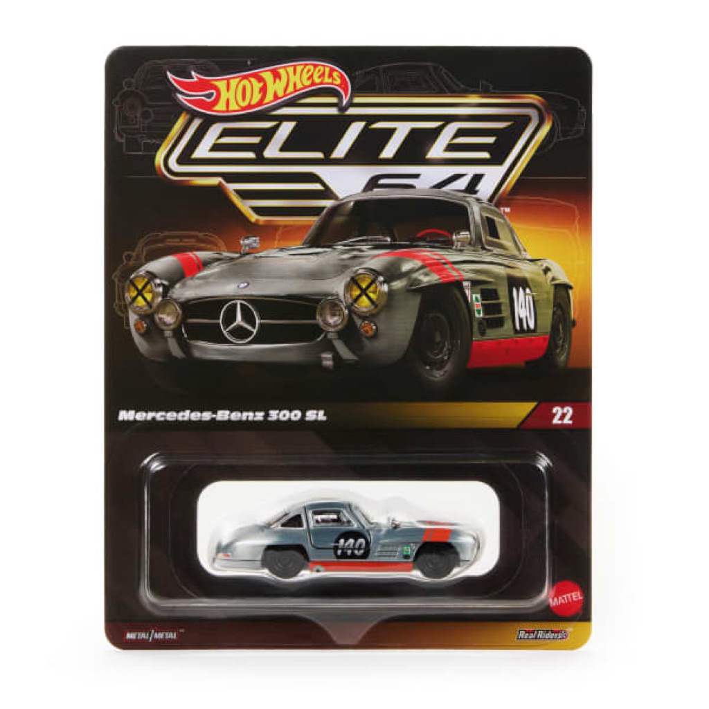 Hot Wheels 🔥 ELITE 64 Mercedes Benz 300 SL Premium รถเบนซ์คลาสิค สีเทา