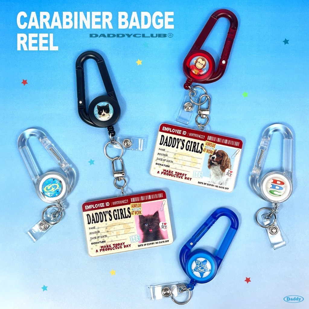 DADDYCLUB | Daddy Club Carabiner Badge Reel ที่คล้องบัตรแบบคาราบิเนอร์
