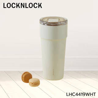 LocknLock แก้วน้ำเก็บอุณหภูมิเคลือบเซรามิก พร้อมหลอด Metro Cafe' Top Handle ความจุ 900ml. รุ่น LHC4419