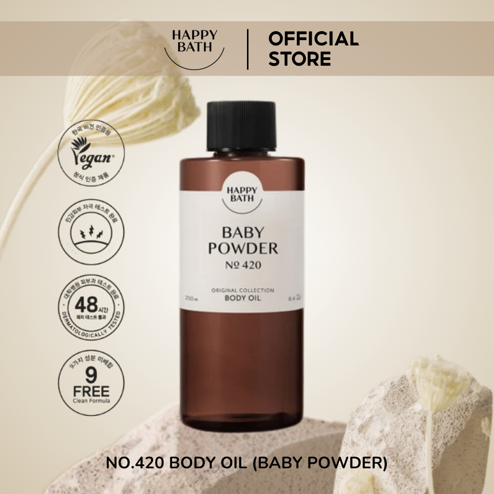 [Official] Happybath Original Collection Body Oil No.420 (Baby Powder)