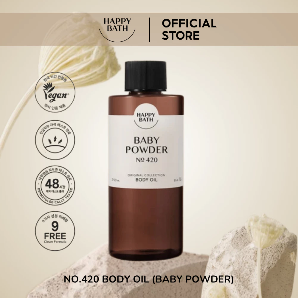 [Official] Happybath Original Collection Body Oil No.420 (Baby Powder) 250ml