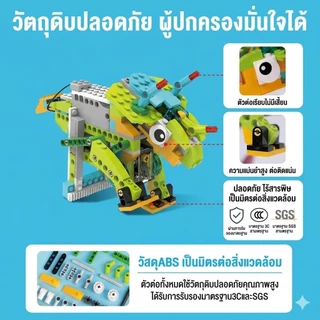 WEDO 2.0 หุ่นยนต์โปรแกรมมิ่ง เวอร์ชันอัปเกรด 560 ชิ้น (รุ่นใช้ถ่าน) พร้อมมอเตอร์ แถมฟรีบทเรียน PDF และวิดีโอสอน