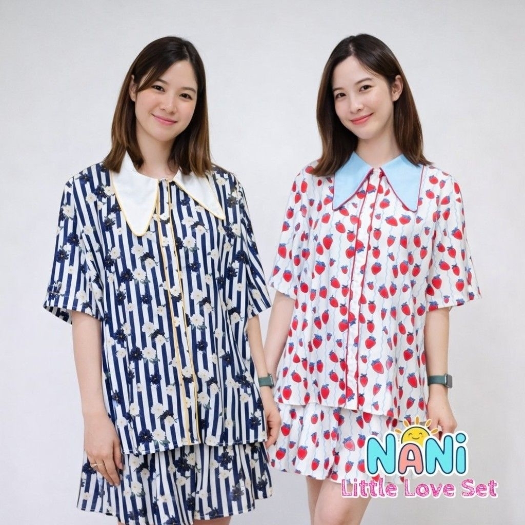 NANi Little Love Set ชุดแม่ลูก เซ็ตแม่ลูก ชุดคู่ เสื้อ+กระโปรง ลุคเกาหลี น่ารัก ใส่สบาย ถ่ายรูปสวย รูปที่ 3