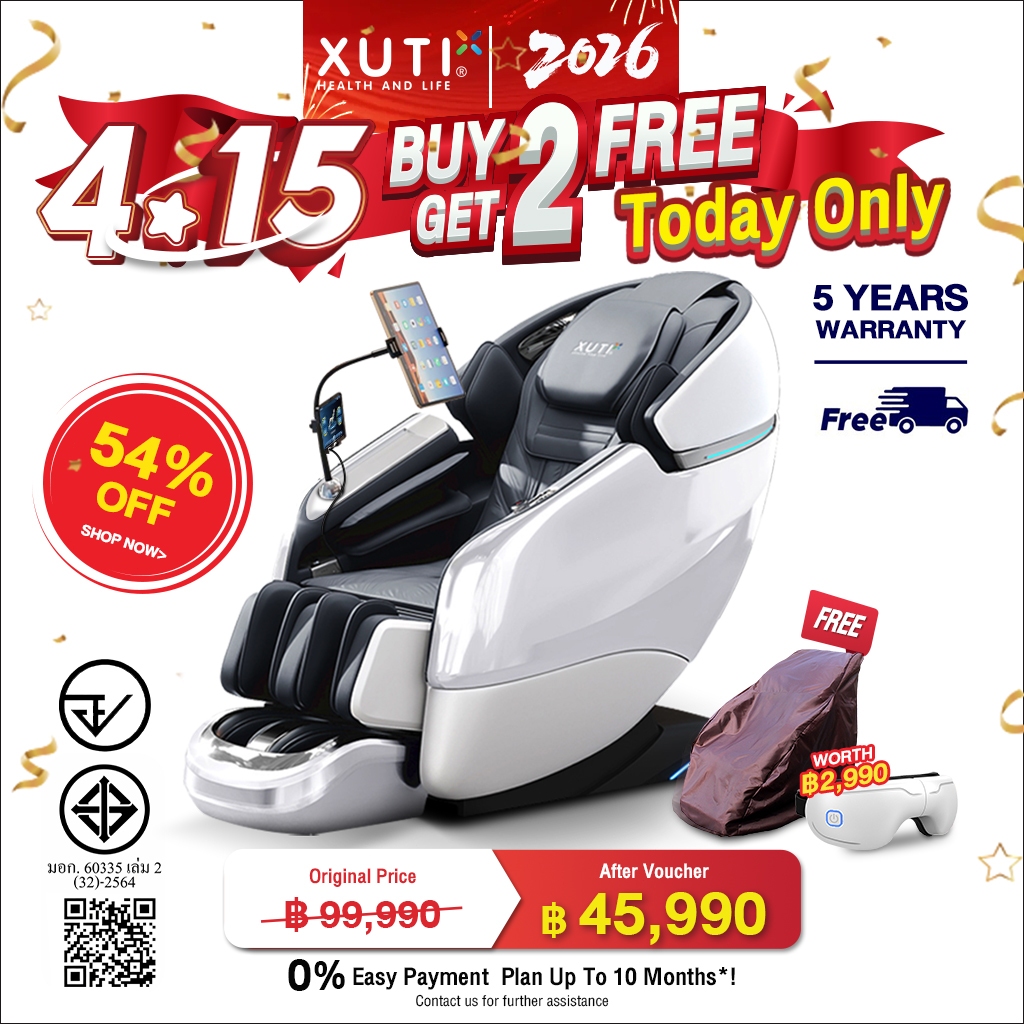 XUTI  เก้าอี้นวด S70PRO แรงโน้มถ่วงเป็นศูนย์ ใหม่ ไฟฟ้า ถุงลมนิรภัยที่ห่อหุ้มอย่างเต็มที่