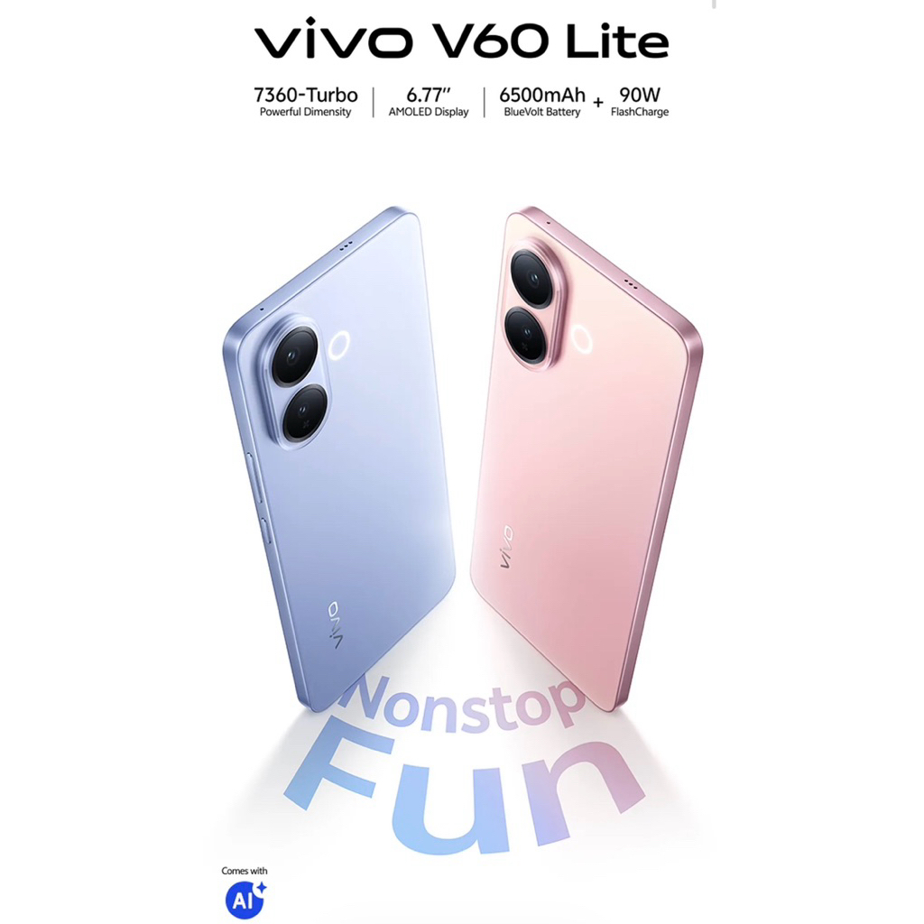 VIVO V60 Lite 5G 12/256GB เครื่องใหม่ศูนย์ไทย รับประกันศูนย์