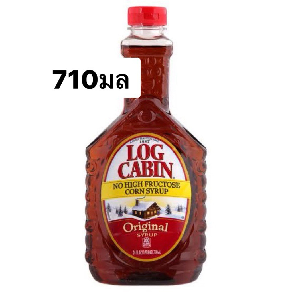 F/W Log cabin syrup 710ml. น้ำเชื่อมราดแพนเค้ก แท้100% จากอเมริกา🇺🇸