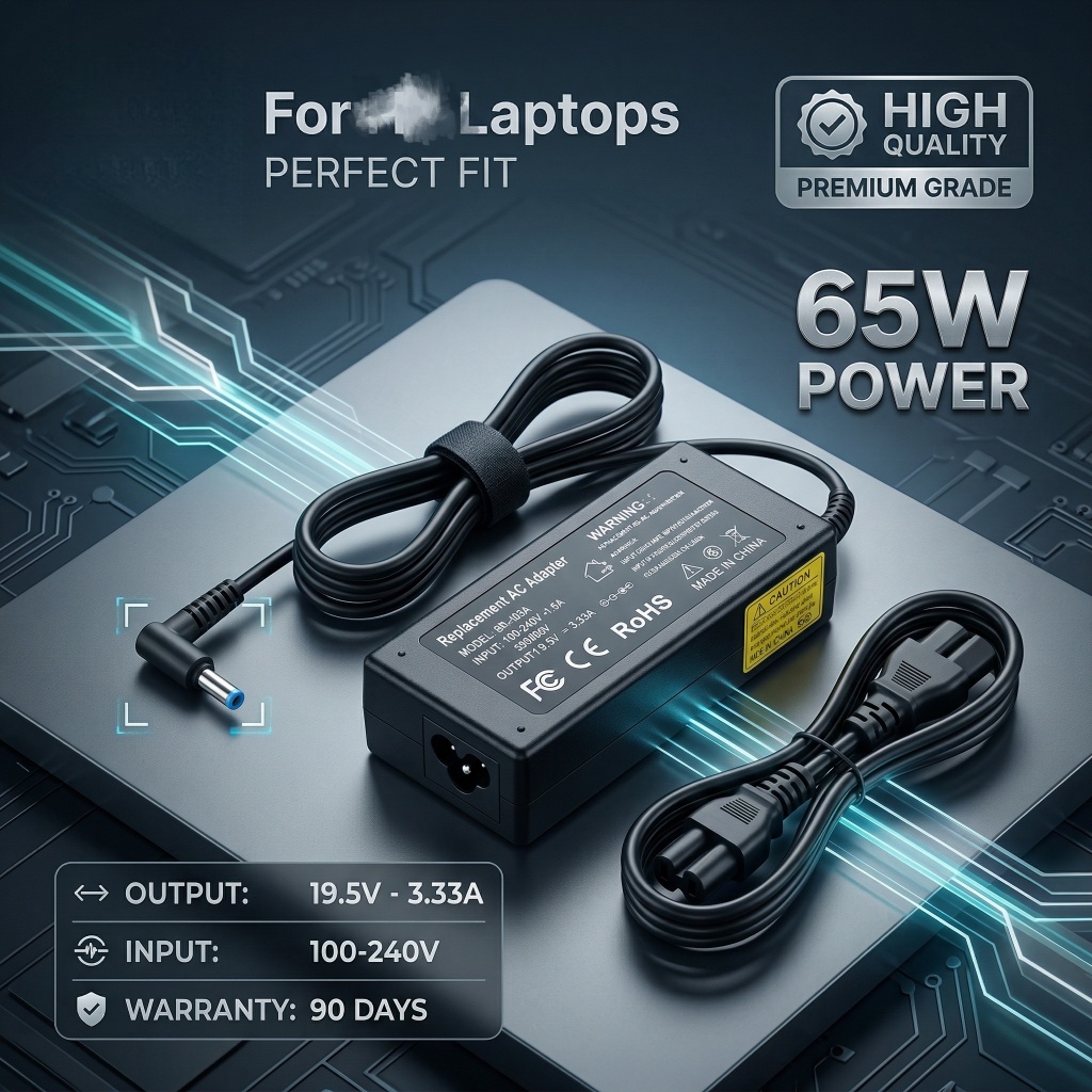 【COD】 อะแดปเตอร์โน้ตบุ๊ก 65W 19.5V 3.33A หัว 4.5x3.0mm สายชาร์จแล็ปท็อป