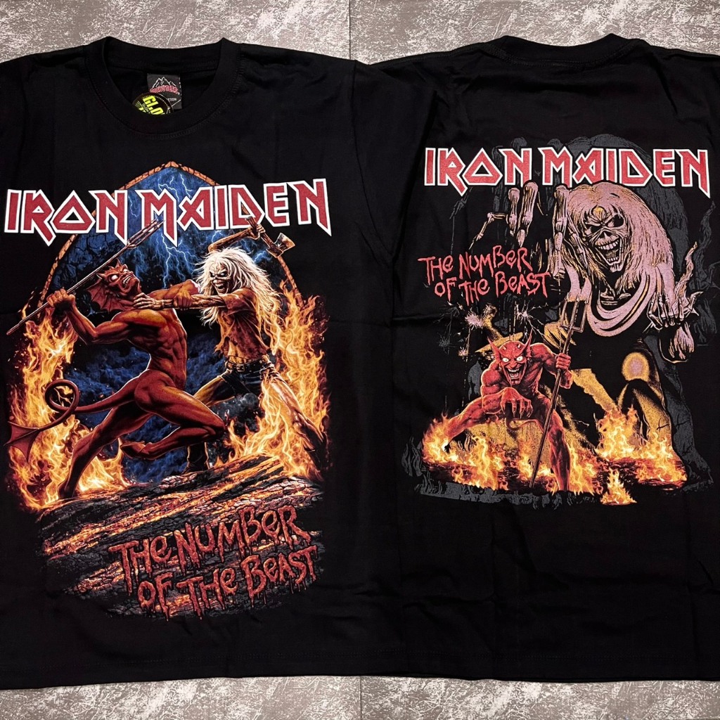 เสื้อยืดIronmaidenเดวิว(ป้ายRocktee เรืองแสง) ผ้าCotton100