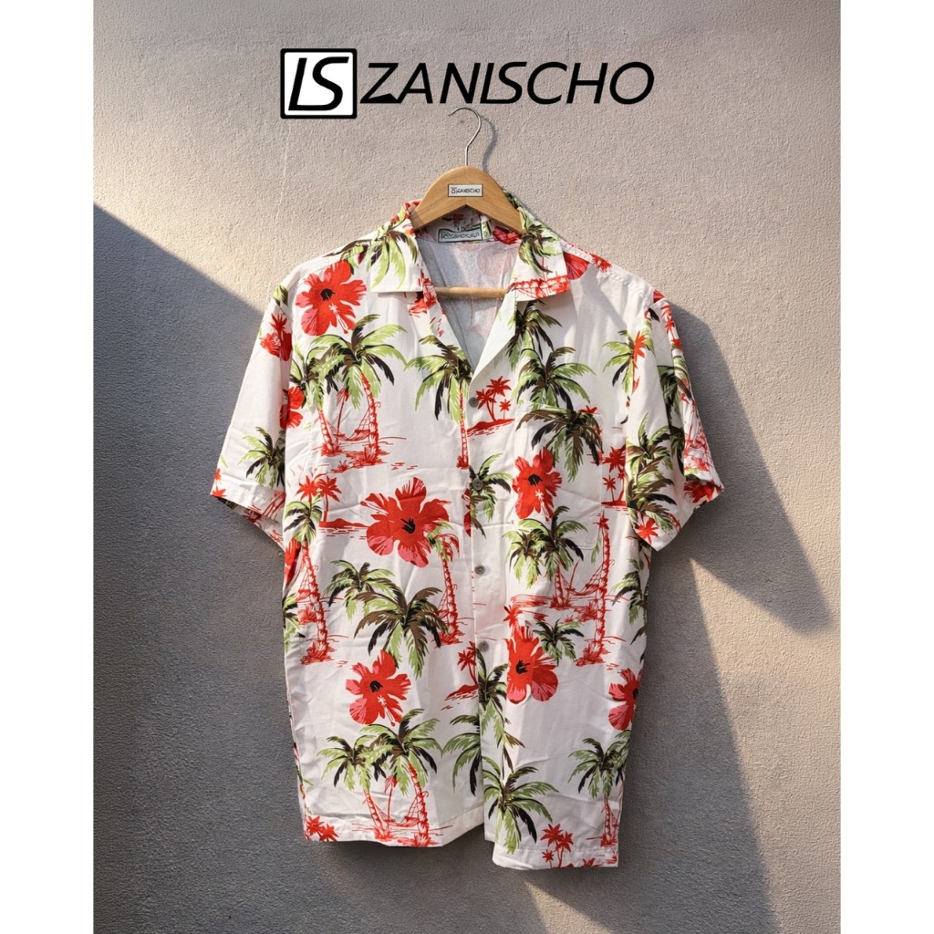 🌴เสื้อฮาวาย เกาหลี เชิ้ตผ้าไหมอิตาลีเนื้อนิ่ม ฮาวายลายใหม่