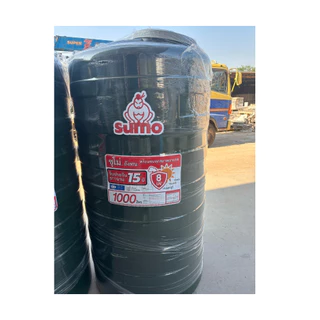 ถังเก็บน้ำบนดิน SUMO สีสโมกกี้ เกรย์ และสีลีฟ กรีน1000L