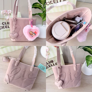 13 สีใหม่ แถมถุงกระดาษ🛍️ กระเป๋าถือ cicelle club มาพร้อมพวงกุญแจหัวใจcicelle สุด cute แท้จากบริษัท💯✨c9981n
