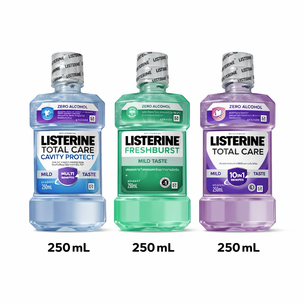 น้ำยาบ้วนปาก Listerine Total Care 250 มล. ดูแลช่องปากครบ 6 ด้าน