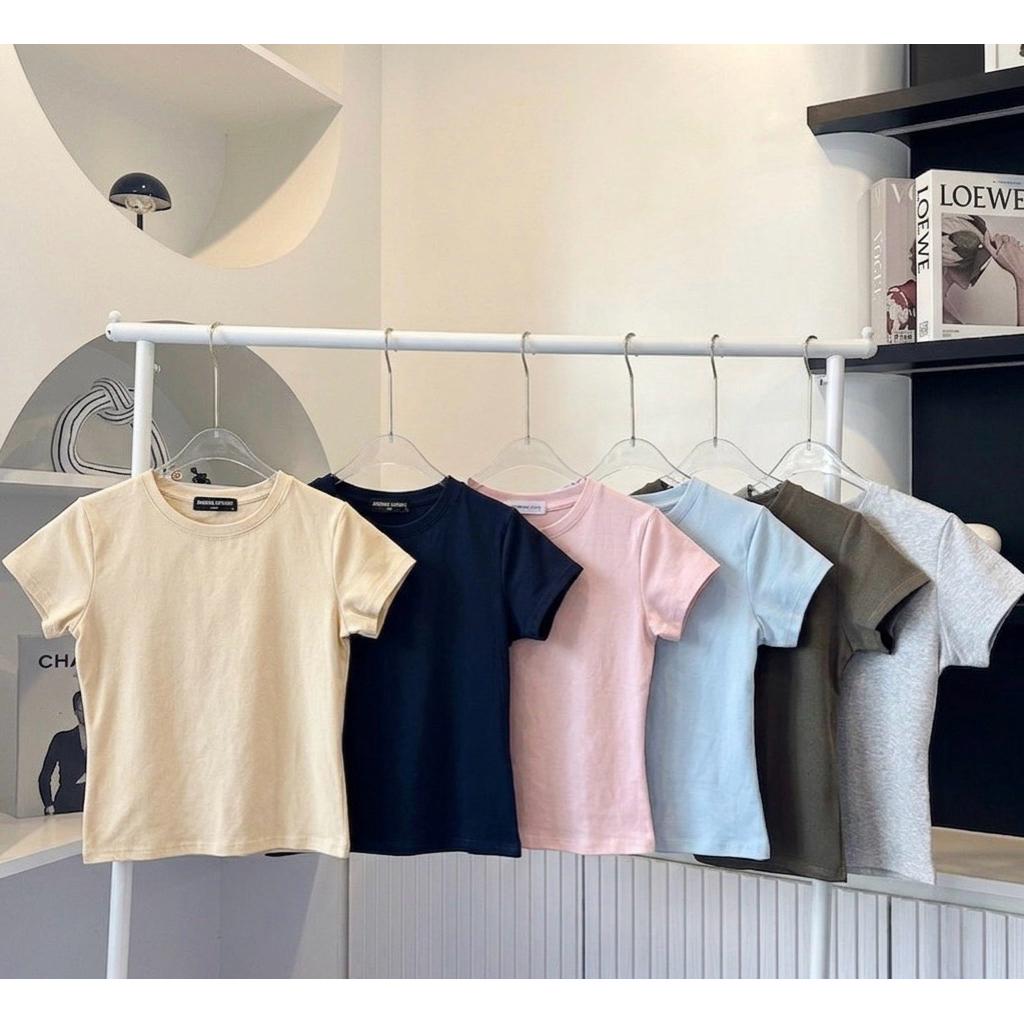 BS TSHIRT. เสื้อยืดคอกลม เบสิคผ้ายูนิทรงสลิมฟิต🔥พร้อมส่ง รูปที่ 5