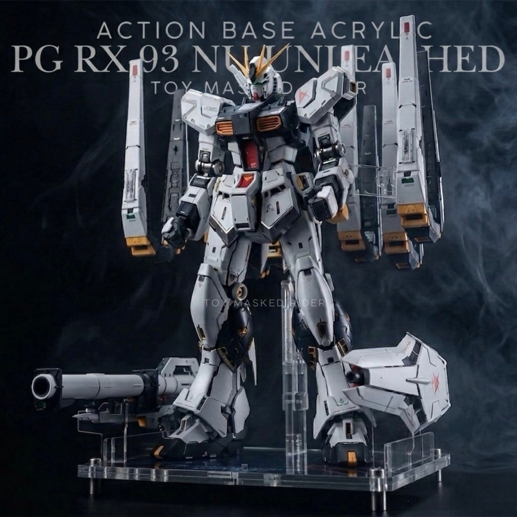 พรีออเดอร์ ฐานตั้ง ACTION BASE CIA CLEAR ACRYLIC FOR PG 1/60 RX-93 NU GUNDAM UNLEASHED