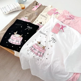 (อก44"ยาว27") simple summer เสื้อยืดโอเว่อไซส์ งานสกรีน