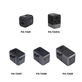 AUKEY หัวแปลงปลั๊กต่างประเทศ Universal Travel Adapter 30-100W มาพร้อม ช่อง USB-C และ USB-A